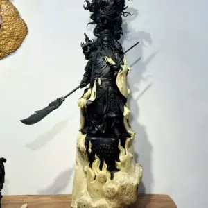 Tượng Quan Công Gỗ Nu Mun Cao 116cm