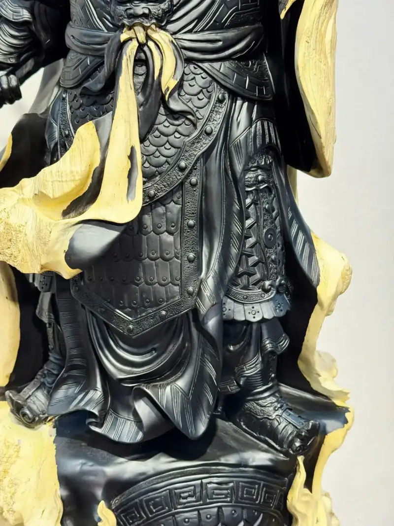 Tượng Quan Công Gỗ Nu Mun Cao 116cm
