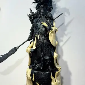 Tượng Quan Công Gỗ Nu Mun Cao 116cm