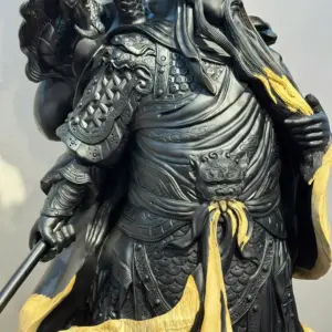 Tượng Quan Công Gỗ Nu Mun Cao 116cm