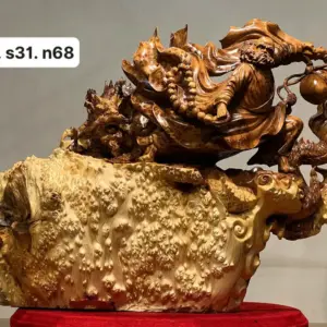 Tượng Đạt Ma Gỗ Nu Ngọc Am Cao 52cm