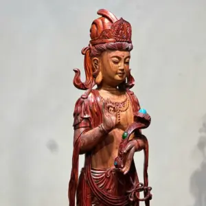 z7747564199833_a74f26e53b4d54771237256131d2c92e Tượng Phật Gỗ Nu Trắc Cao 58cm