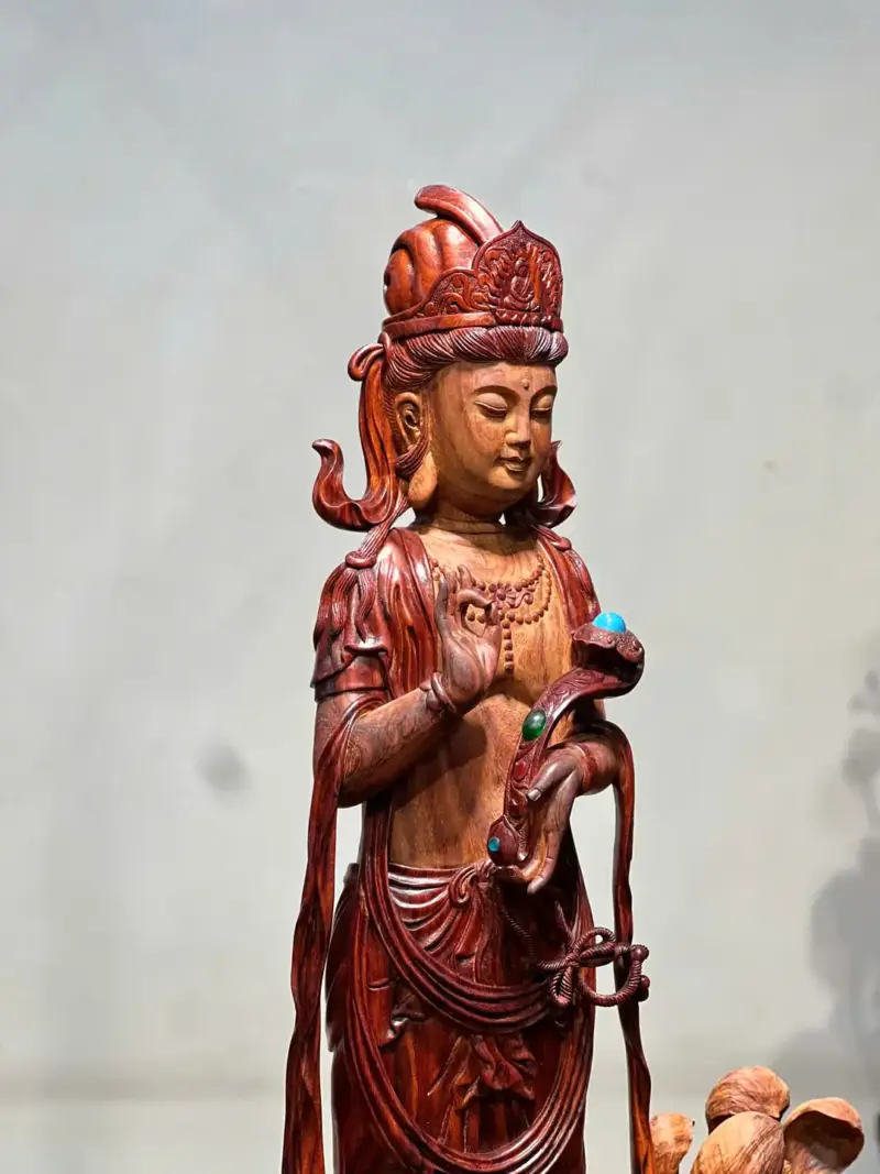 z7747564199833_a74f26e53b4d54771237256131d2c92e Tượng Phật Gỗ Nu Trắc Cao 58cm