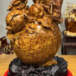 Tượng Ông Thọ Gỗ Nu Ngọc Am Cao 103cm