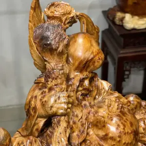 Tượng Ông Thọ Gỗ Nu Ngọc Am Cao 56cm