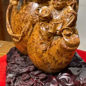 Tượng Ông Thọ Gỗ Nu Ngọc Am Cao 56cm