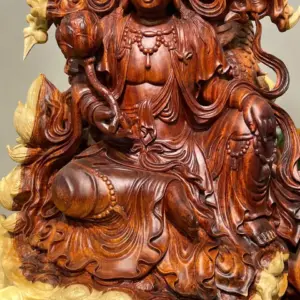 Tượng Phật Gỗ Nu Tử Đàn Cao 107cm