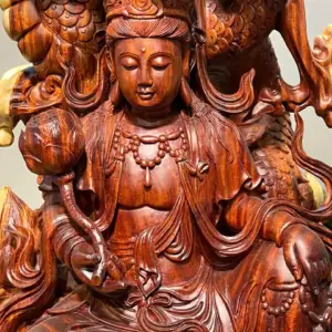 Tượng Phật Gỗ Nu Tử Đàn Cao 107cm