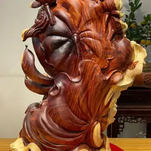 Tượng Phật Gỗ Nu Tử Đàn Cao 107cm