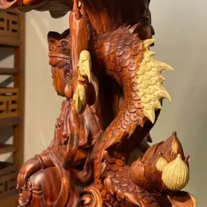 Tượng Phật Gỗ Nu Tử Đàn Cao 107cm