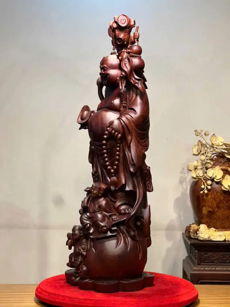 Tượng Di Lặc Gỗ Tử Đàn Cao 86cm