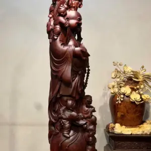 Tượng Di Lặc Gỗ Tử Đàn Cao 86cm