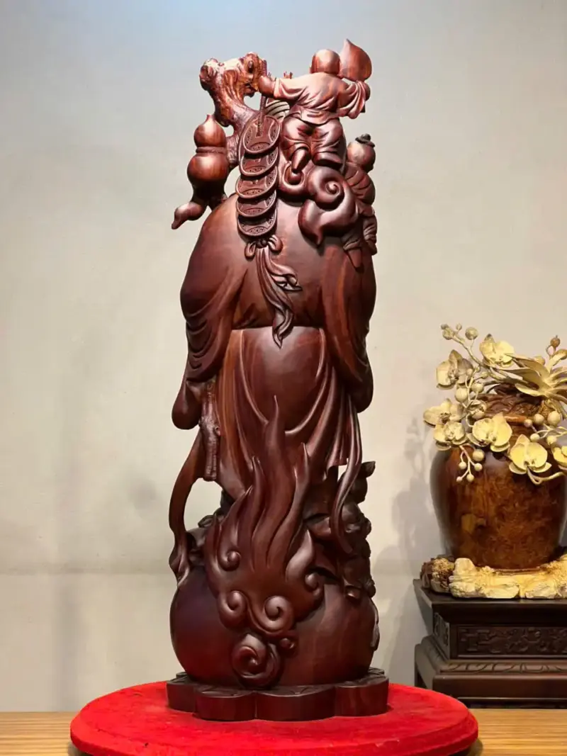 Tượng Di Lặc Gỗ Tử Đàn Cao 86cm