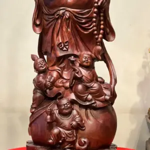 Tượng Di Lặc Gỗ Tử Đàn Cao 86cm