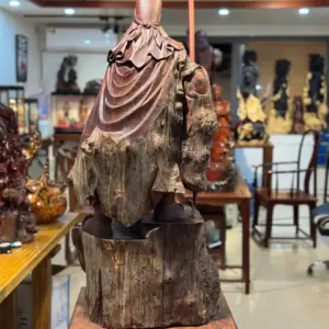 Tượng Quan Công Gỗ Nu Cẩm Cao 100cm
