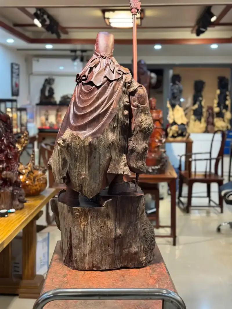 Tượng Quan Công Gỗ Nu Cẩm Cao 100cm