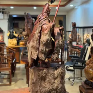 Tượng Quan Công Gỗ Nu Cẩm Cao 100cm