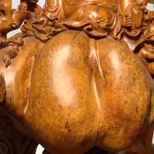Tượng Di Lặc Gỗ Nu Hương Cao 73cm