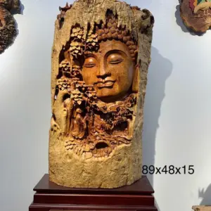 Tượng Diện Phật Gỗ Sụn Hương Cao 89cm