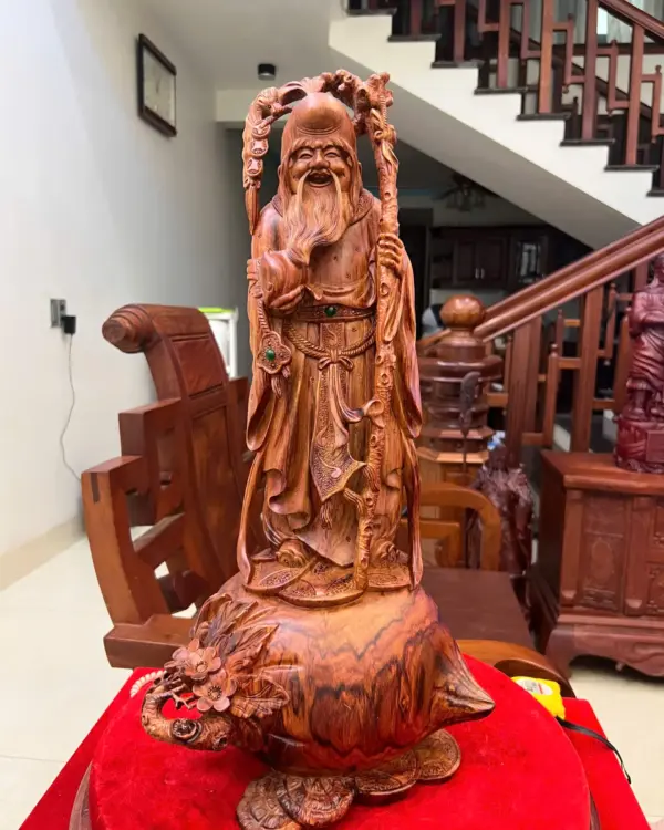 z7870837692711_703bad89a4a3688d793ec52dba79a763 Tượng Ông Thọ Tiên Gỗ Sưa Bắc Liền Khối Cao 54