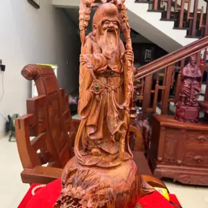 z7870837712303_be284b164fab09ed48164f9653cdd5fc Tượng Ông Thọ Tiên Gỗ Sưa Bắc Liền Khối Cao 54