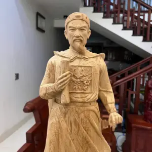 z7873560010282_c3d5e998600994b3e23d9383a4980e02 Tượng Trần Quốc Tuấn Gỗ Ngọc Am Liền Khối Cao 80
