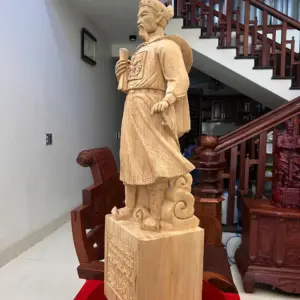 z7873560015965_88917856f04602fdbbdc04297bd2d8c6 Tượng Trần Quốc Tuấn Gỗ Ngọc Am Liền Khối Cao 80