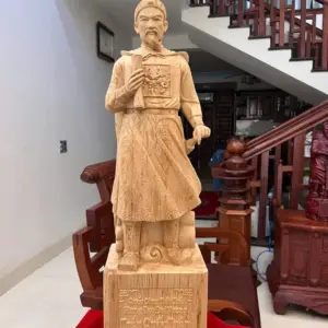 z7873560051546_9252d10409d755c72c6f3c1751300bda_Trần Quốc Tuấn Gỗ Ngọc Am Liền Khối Giá 5.200 Triệu Kích Thước Cao 80cm, Ngang 23cm, Sâu 18cm Tượng Trần Quốc Tuấn Gỗ Ngọc Am Liền Khối Cao 80cm