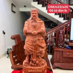 z7884659237716_7258c23cd746648b95c47d2ec4182e34_Trần Quốc Tuấn Chống Kiếm Gỗ Tử Đàn Mộc Đẹp Giá 9.500 Triệu Kích Thước Cao 68cm, Ngang 23cm, Sâu 20cm Tượng Trần Quốc Tuấn Chống Kiếm Gỗ Tử Đàn Có Sơn Cao 68cm