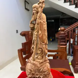 z7895358363188_3e548bd5df2d8349730e366c9f193a12_Cụ Thọ Gỗ Sưa Bắc Mộc Vân Tím Mộc Đẹp Giá 6.500 Triệu Kích Thước Cao 57cm, Ngang 23cm, Sâu 22cm Tượng Cụ Thọ Gỗ Sưa Bắc Mộc Vân Tím Mộc Đẹp Có Sơn Cao 57cm