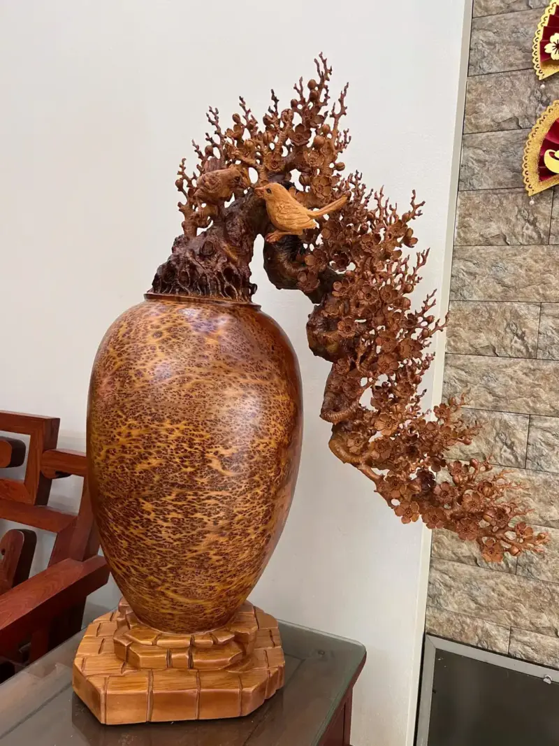 Bình Phú Quý Mai Đổ Nu Ngọc Am To Đẹp KT:90x65x30