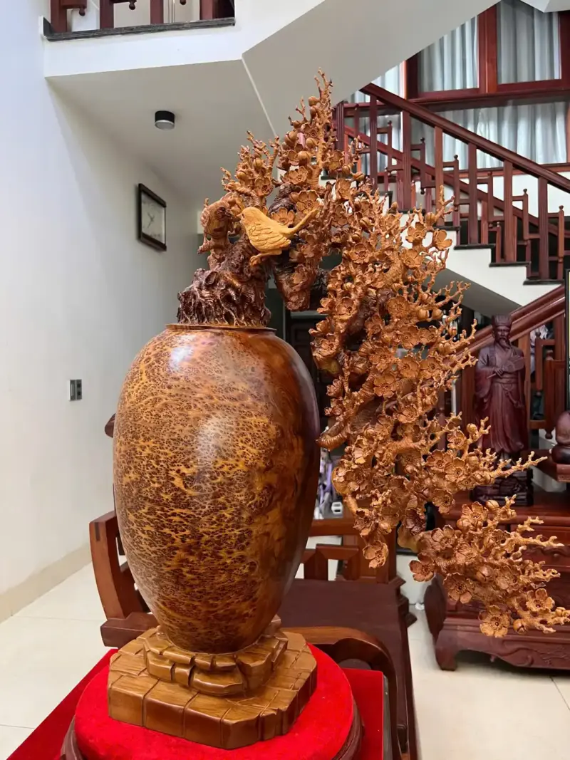 Bình Phú Quý Mai Đổ Nu Ngọc Am To Đẹp KT:90x65x30