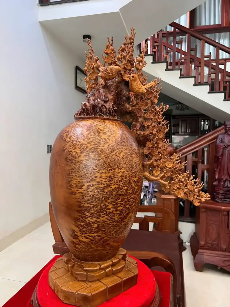Bình Phú Quý Mai Đổ Nu Ngọc Am To Đẹp KT:90x65x30