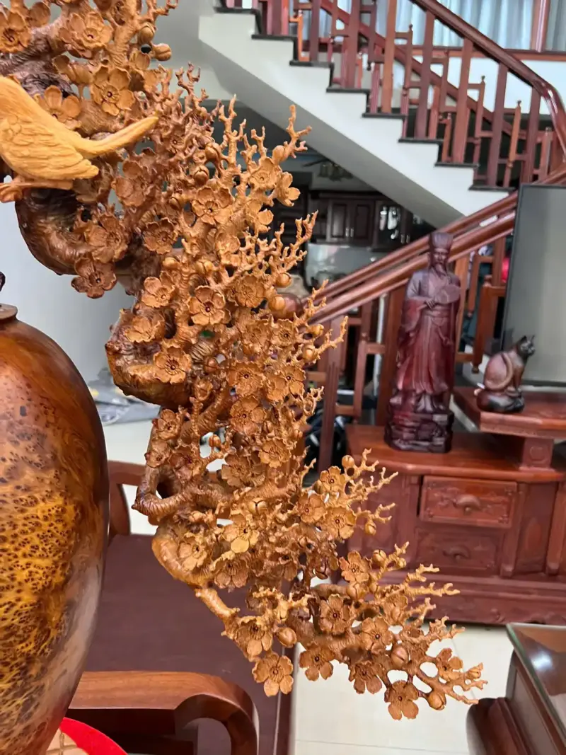 Bình Phú Quý Mai Đổ Nu Ngọc Am To Đẹp KT:90x65x30