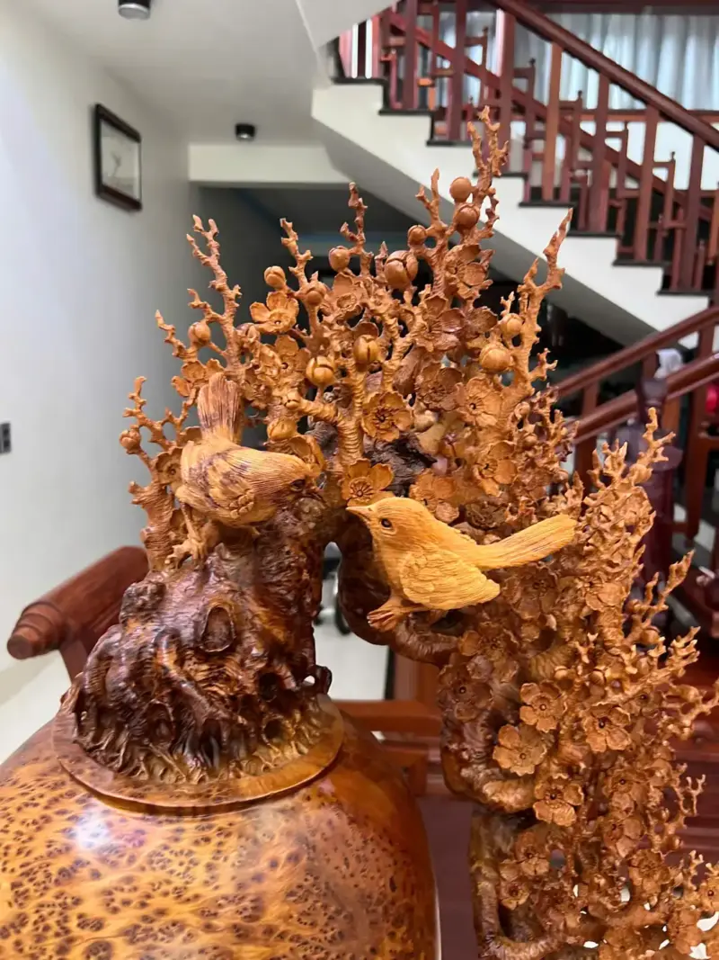 Bình Phú Quý Mai Đổ Nu Ngọc Am To Đẹp KT:90x65x30
