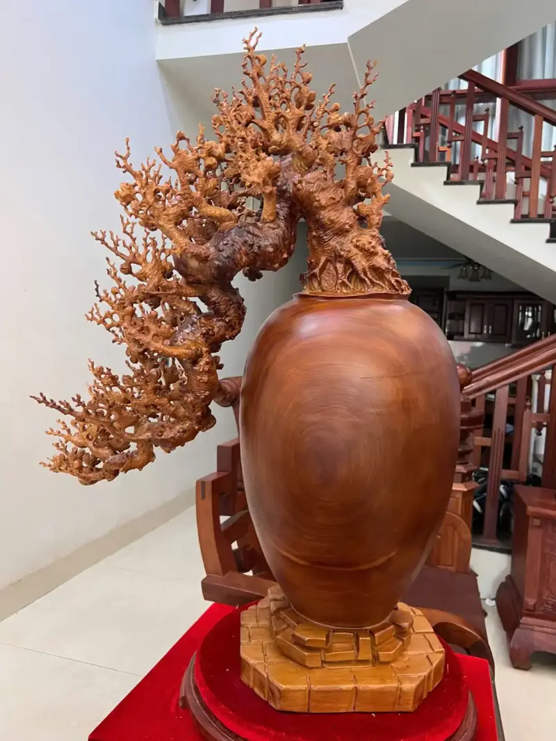 Bình Phú Quý Mai Đổ Nu Ngọc Am To Đẹp KT:90x65x30